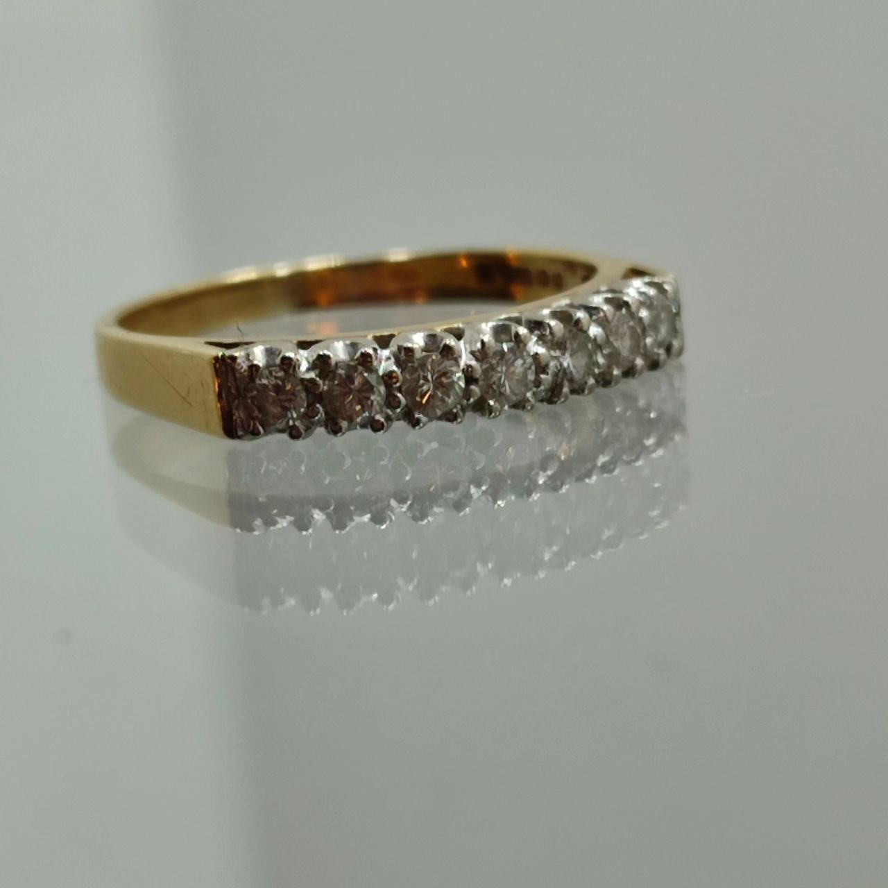 Stunning Seven Stone Half Hoop Eternity Ring