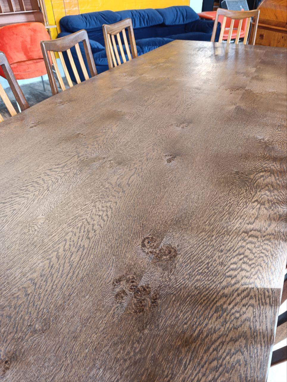 Danish Walnut and Rosewood Dining Table with Ten G Plan Chairs — photograph 8