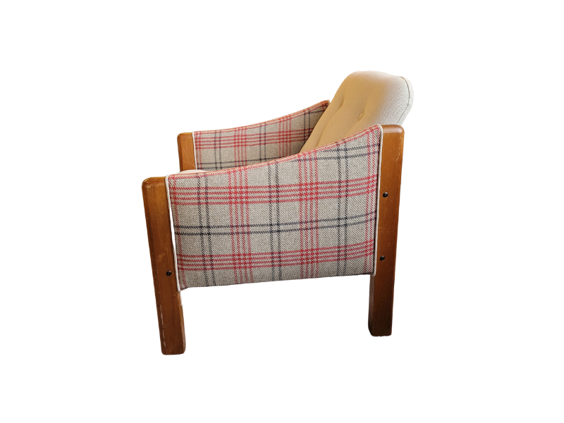 Danish Teak Vintage Sofa By Domino Mobler with Brand New Upholstery (3 Seater + 2 Matching Chairs)