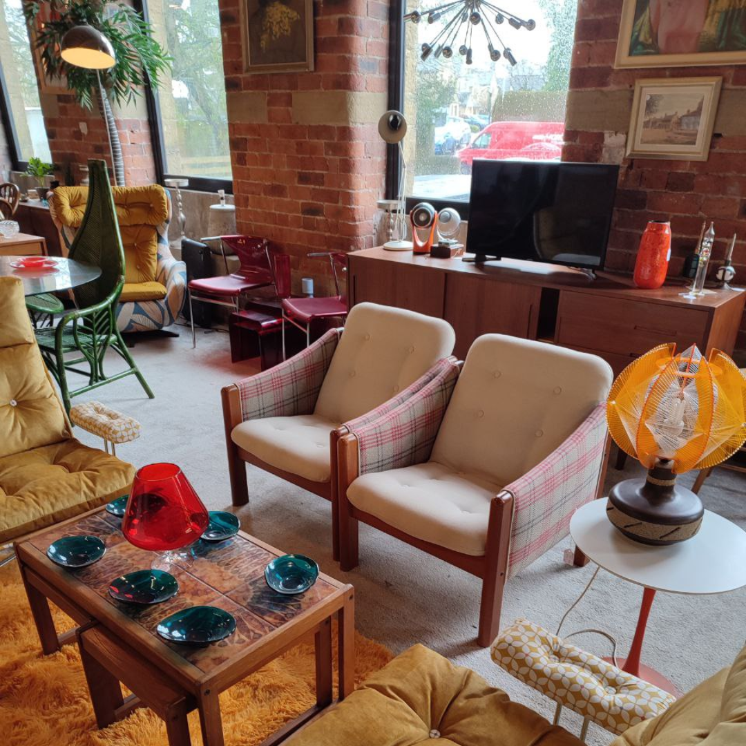 Danish Teak Vintage Sofa By Domino Mobler with Brand New Upholstery (3 Seater + 2 Matching Chairs)