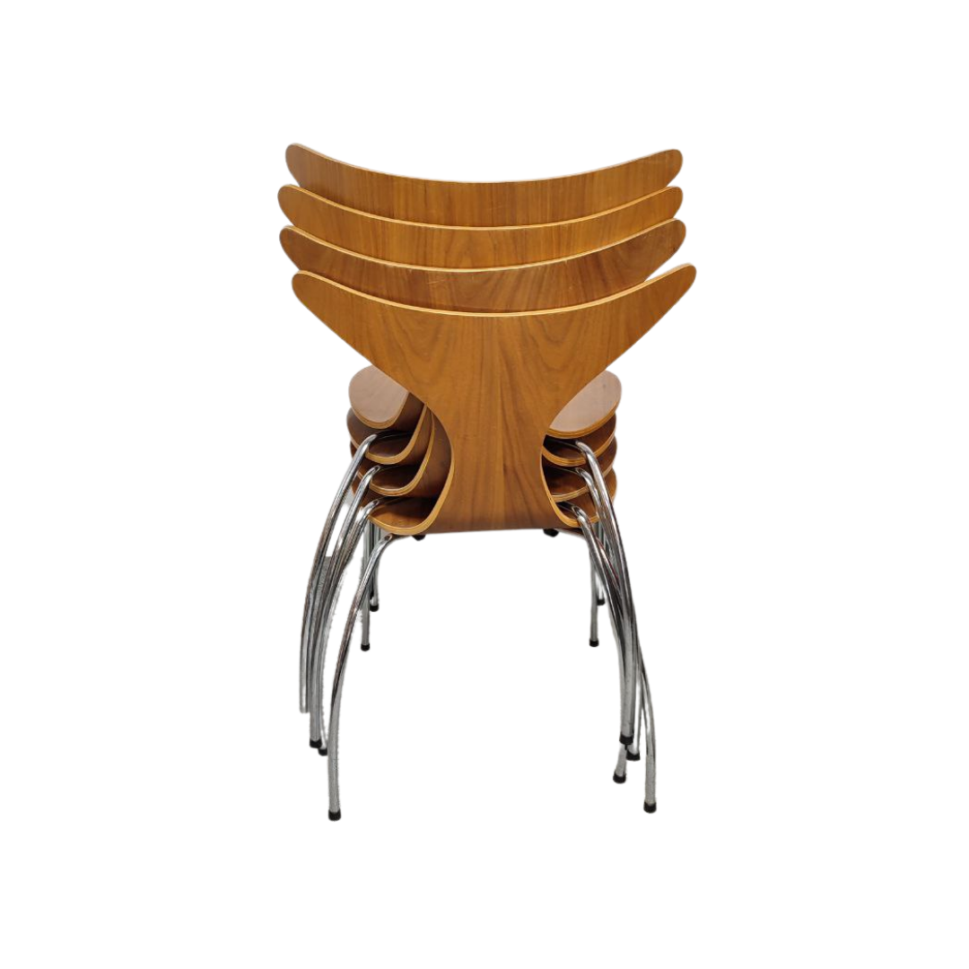 Set of 4 Danish Dining Chairs by Bjarke Nielsen for Dan-Form
