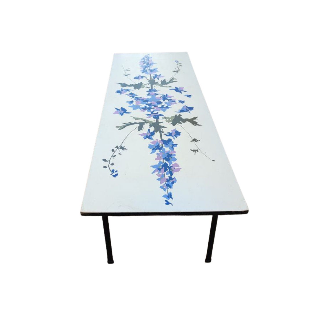 Mid Century Floral Design Coffee Table by John Piper for Terence Conran