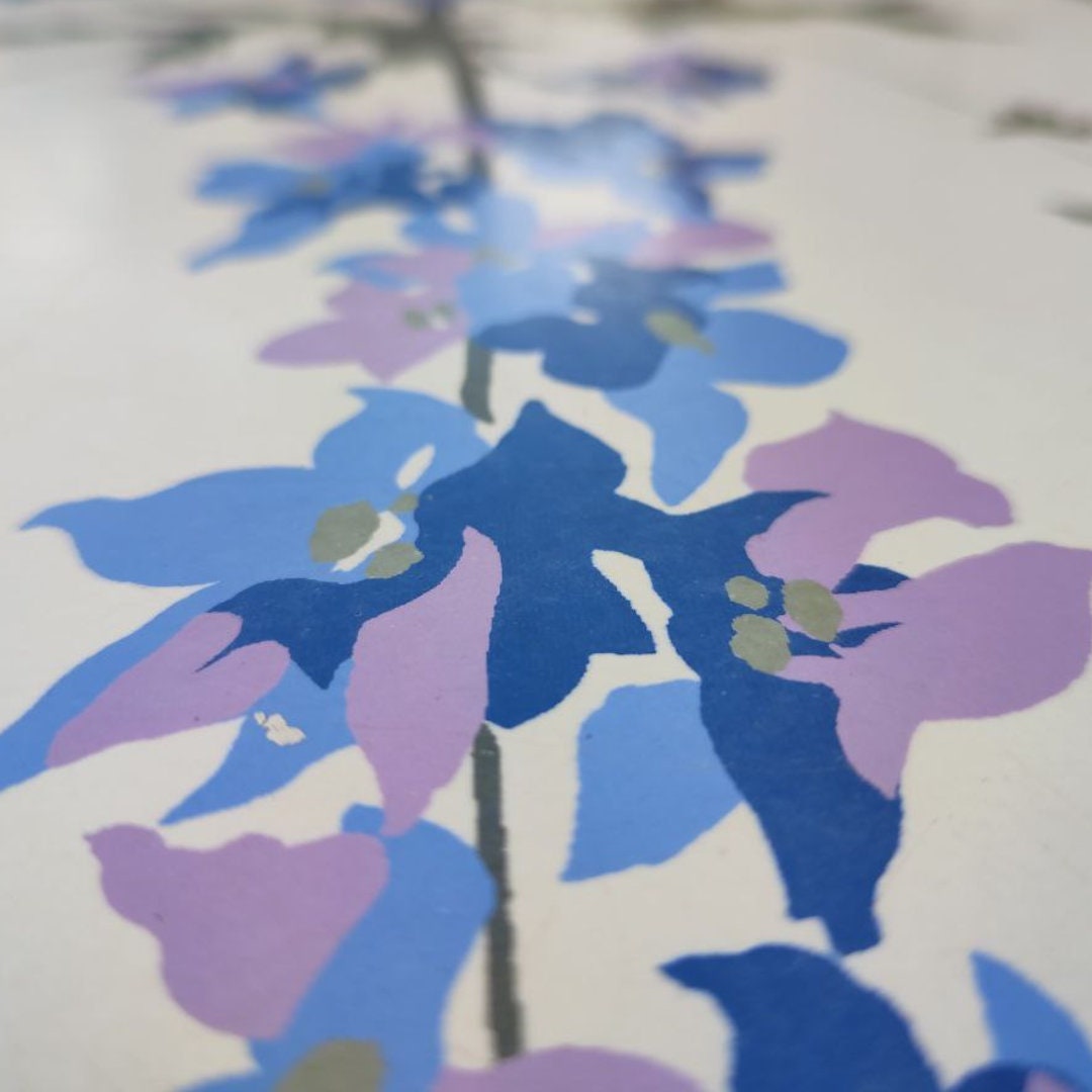 Mid Century Floral Design Coffee Table by John Piper for Terence Conran