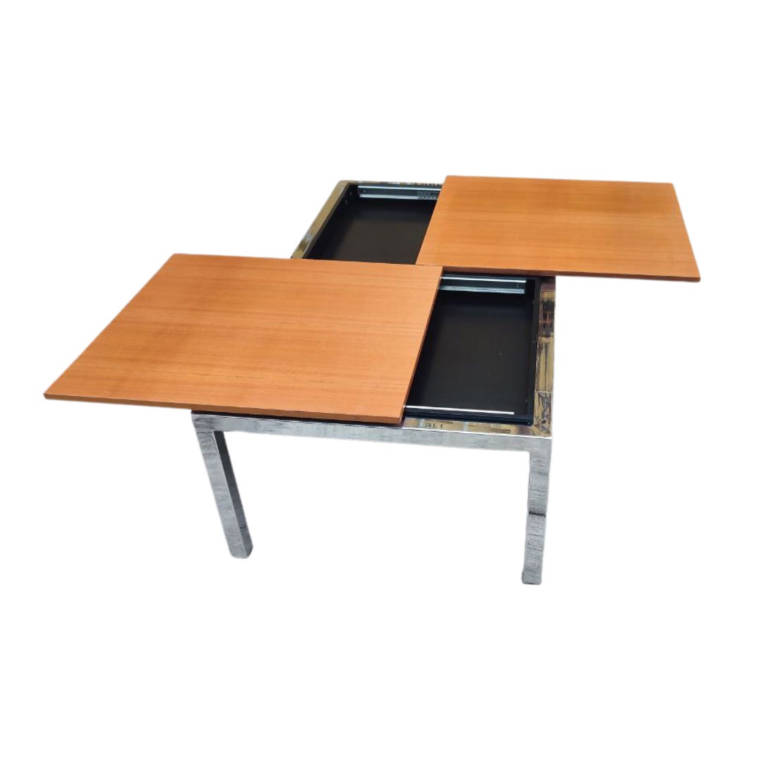 Large Mid Century Coffee Table with Sliding Top