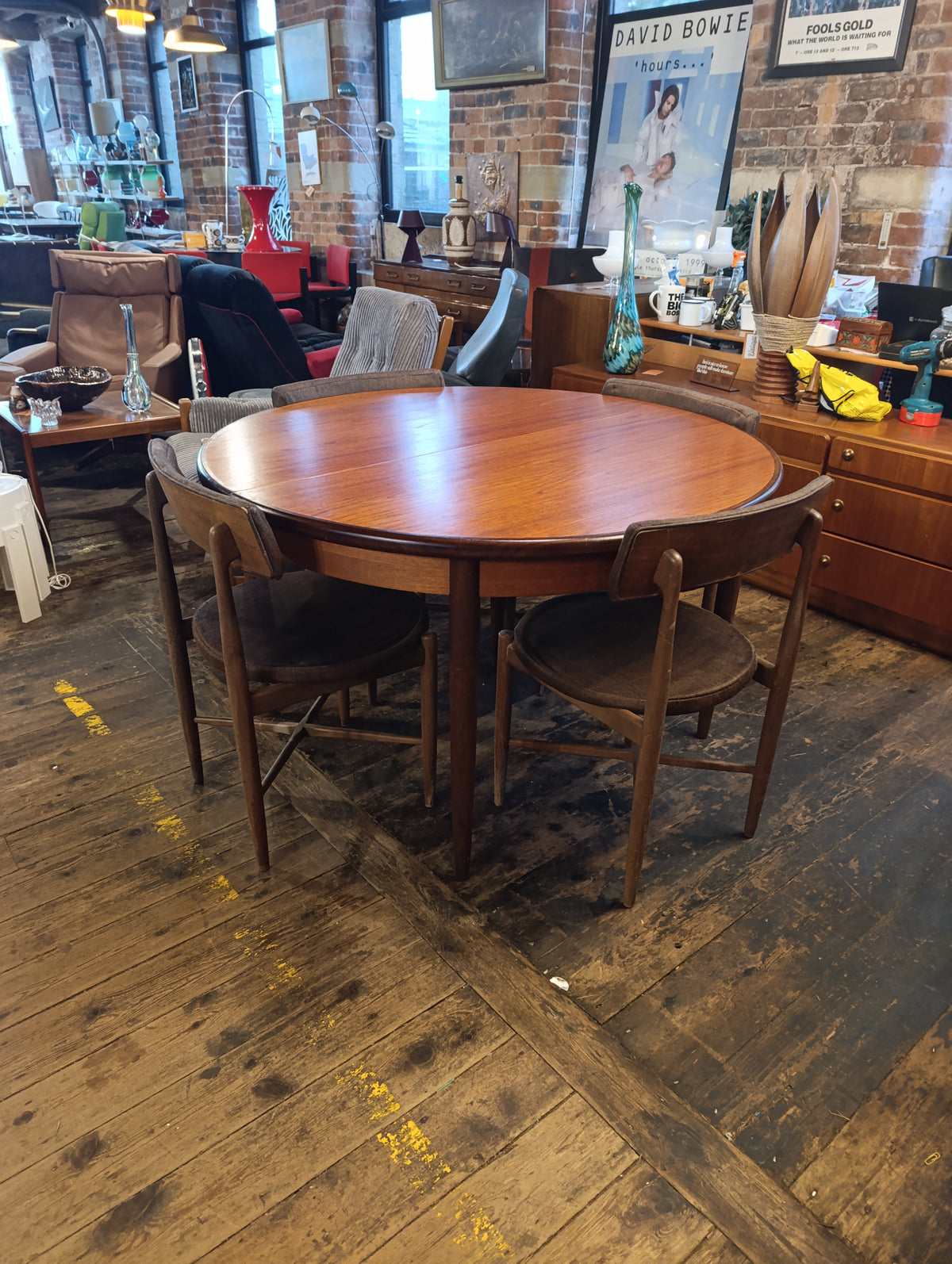 G-Plan Fresco Extending Dining Table and Four Chairs by Victor Wilkins
