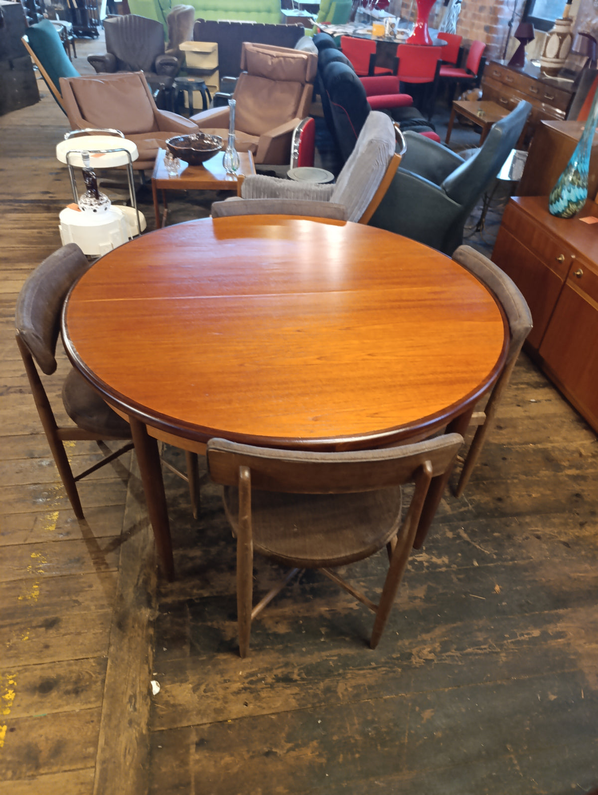 G-Plan Fresco Extending Dining Table and Four Chairs by Victor Wilkins