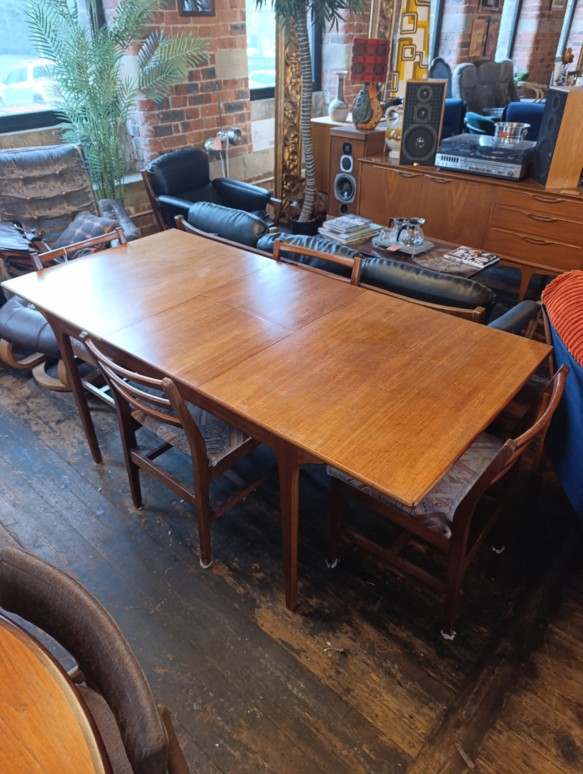 McIntosh Teak Extending Dining Table with Four Chairs