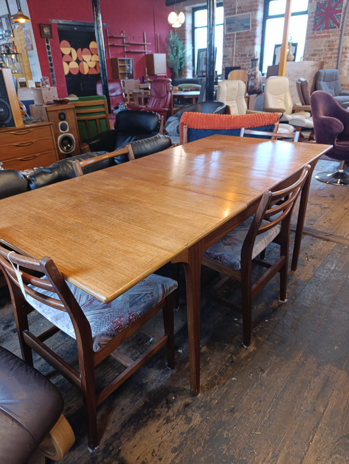 McIntosh Teak Extending Dining Table with Four Chairs