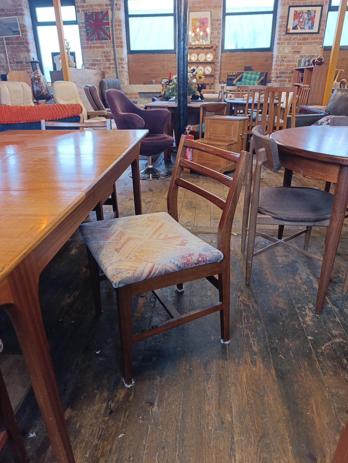 McIntosh Teak Extending Dining Table with Four Chairs