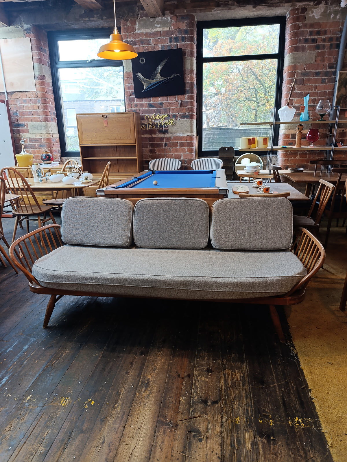 Mid-Century Ercol Daybed with Newly Upholstered Wool Cushions