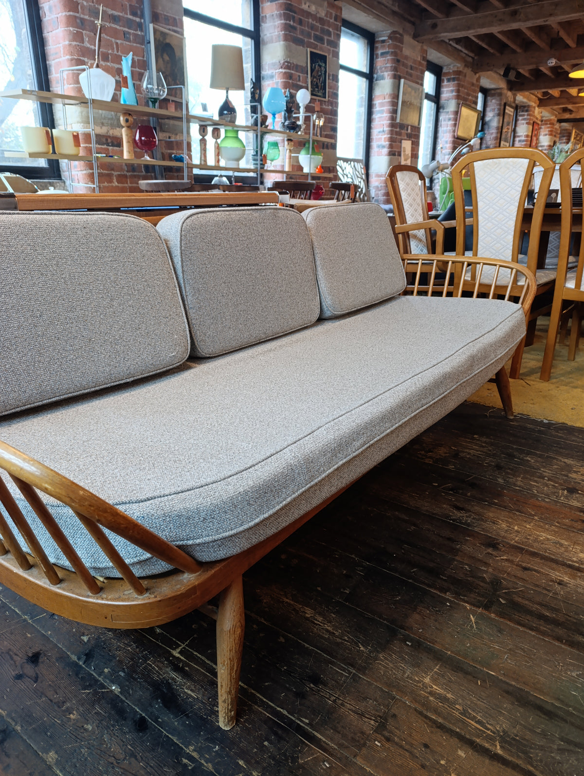 Mid-Century Ercol Daybed with Newly Upholstered Wool Cushions