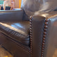 Chelsea-Made Brown Leather Club Armchair, late 1970s