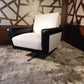 Italian-Style Swivel Lounge Chair with New Upholstery, 1950s — photograph 1