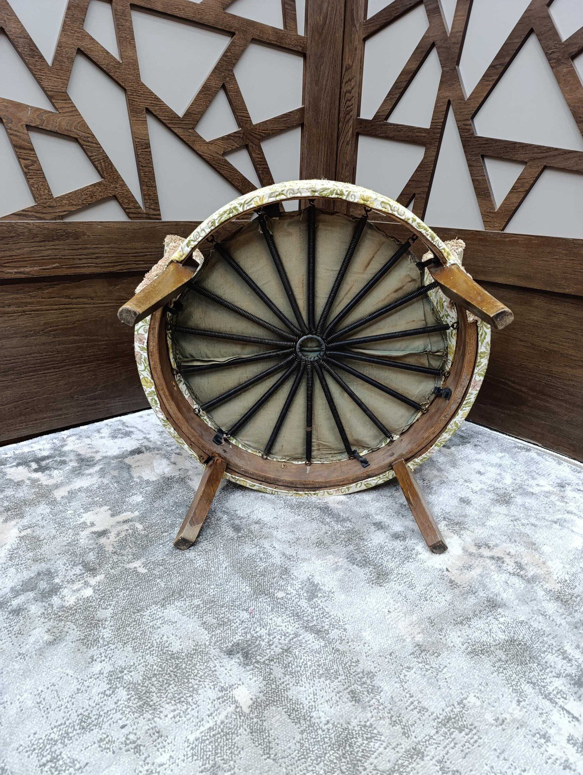 Sprung Tub Armchair for Reupholstery, circa 1950s — photograph 9