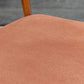 Teak Desk Chair with Sculpted Back and Orange Velvet Seat, 1960s — photograph 14