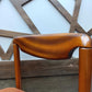Teak Desk Chair with Sculpted Back and Orange Velvet Seat, 1960s — photograph 11