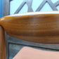 Teak Desk Chair with Sculpted Back and Orange Velvet Seat, 1960s — photograph 13