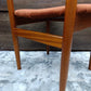 Teak Desk Chair with Sculpted Back and Orange Velvet Seat, 1960s — photograph 12