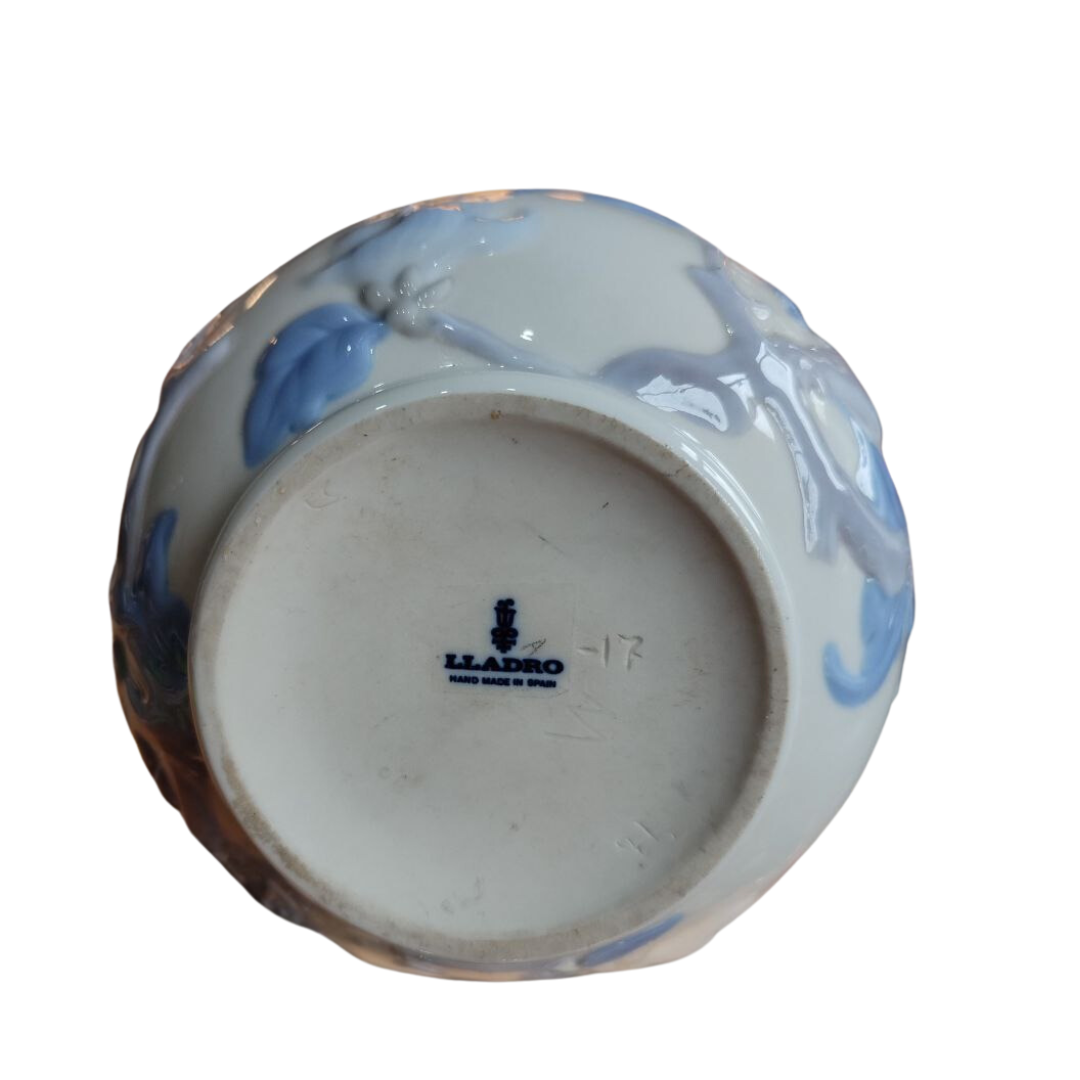 Rare Vintage Porcelain 'Sparrow' Vase by Lladro, Spain
