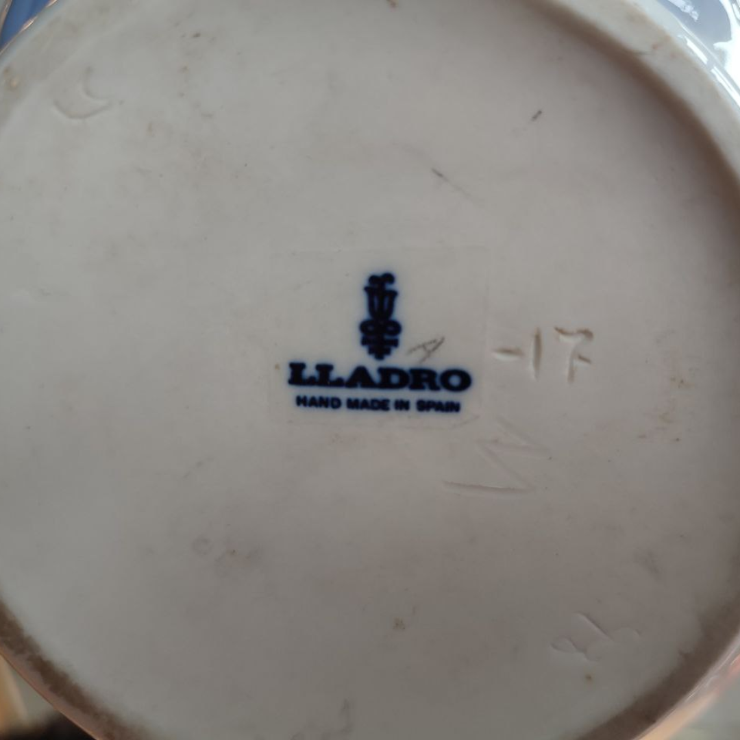 Rare Vintage Porcelain 'Sparrow' Vase by Lladro, Spain
