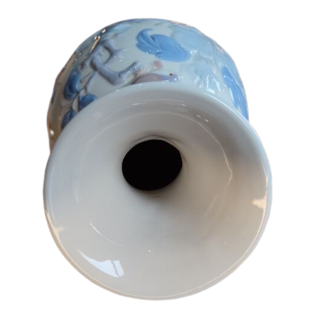 Rare Vintage Porcelain 'Sparrow' Vase by Lladro, Spain