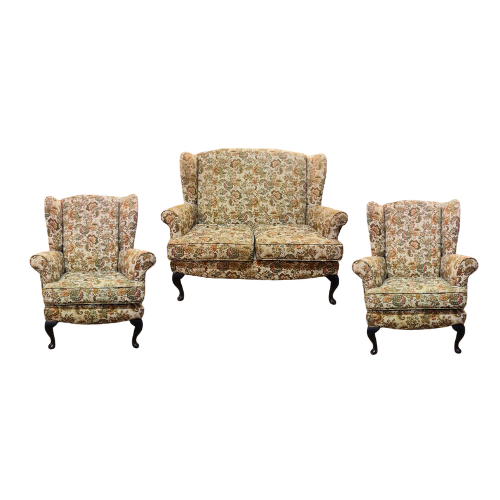 Refreshed Vintage Suite | Christie Tyler | Queen Anne Wingback Chairs