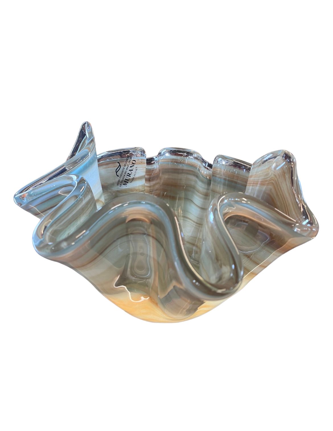 Murano Crystal Handkerchief Vase