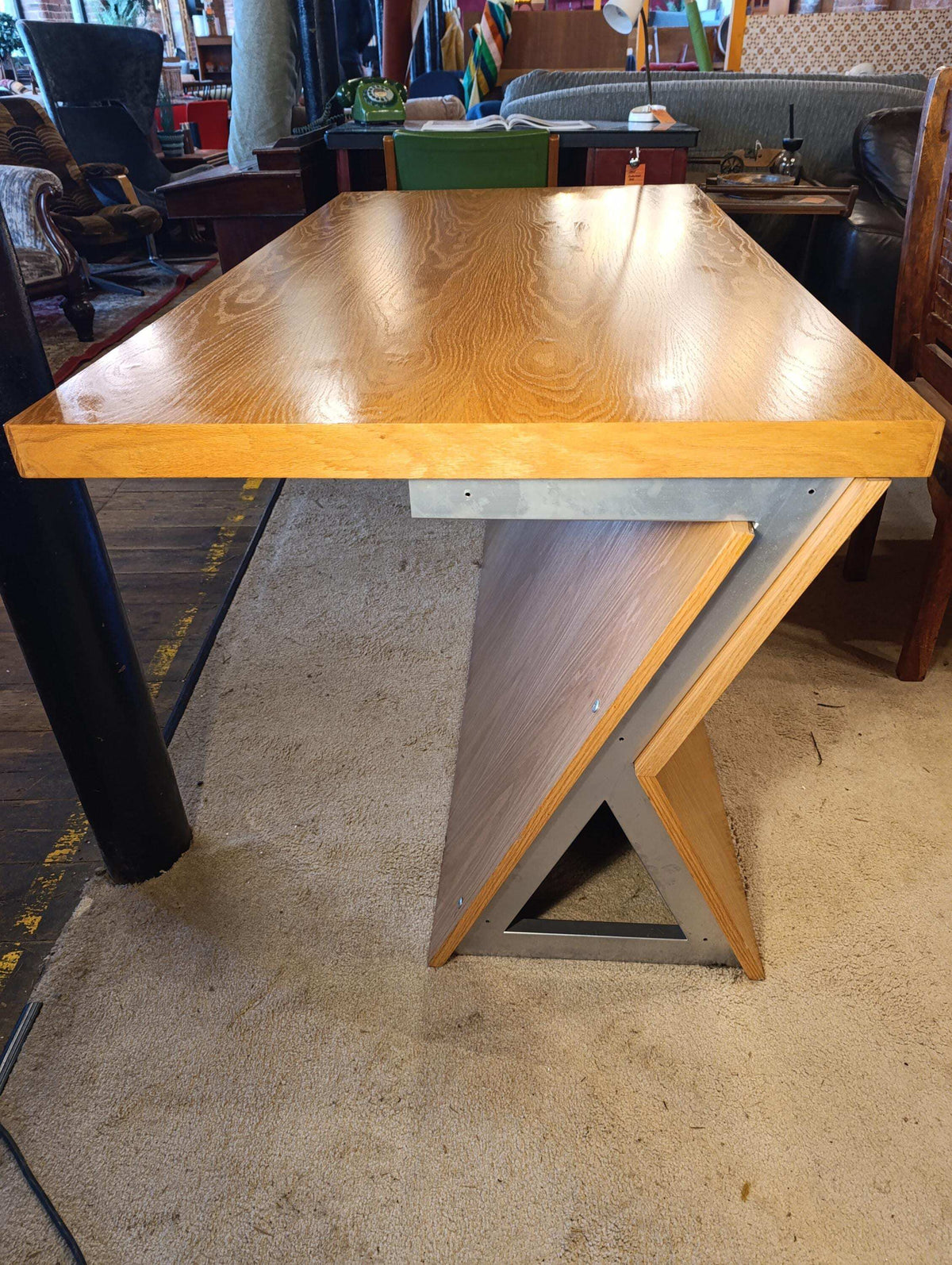 Fray Design Bespoke Oak and Steel Executive Desk, 150 cm — photograph 4