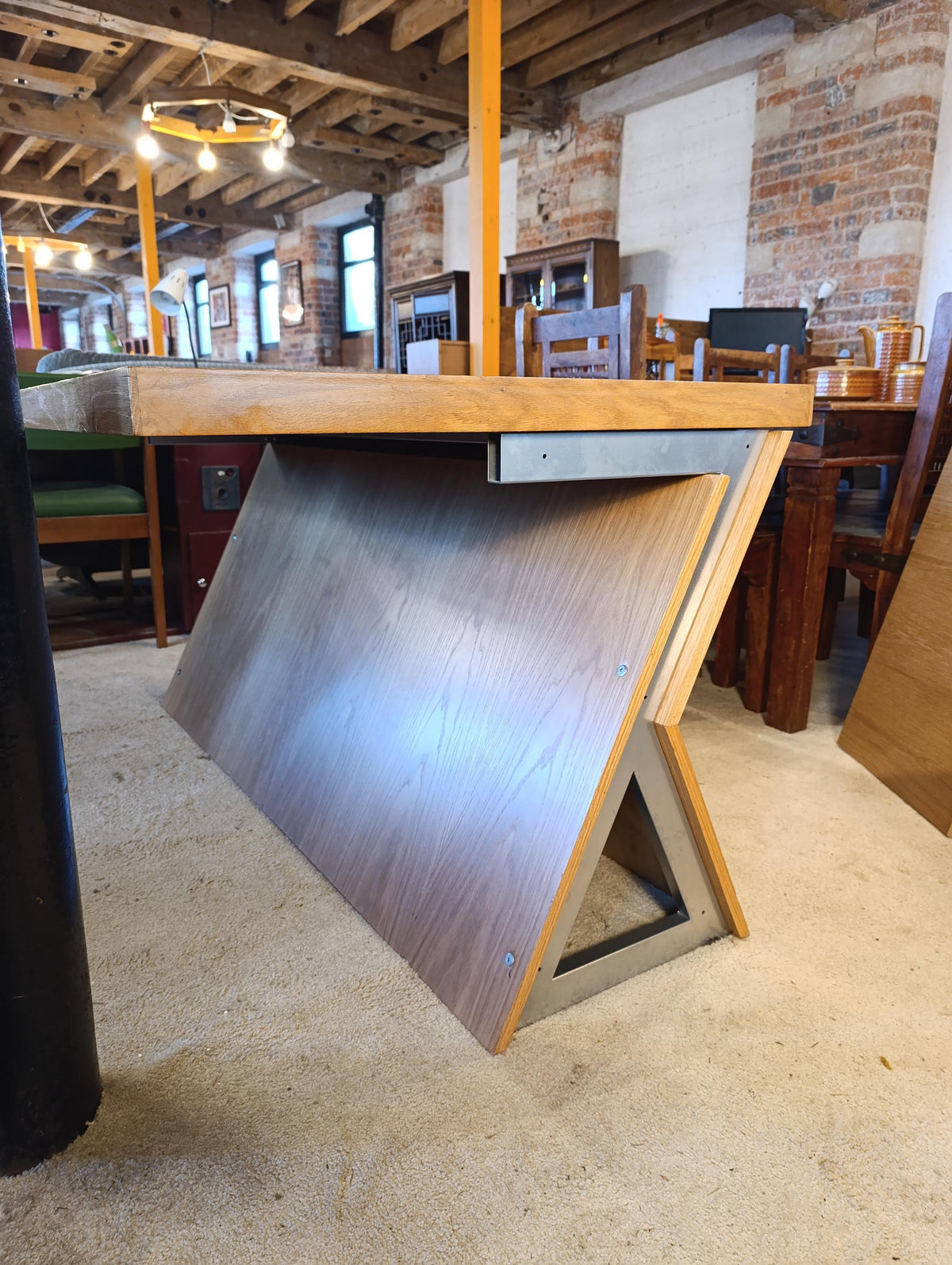 Fray Design Bespoke Oak and Steel Executive Desk, 150 cm — photograph 5