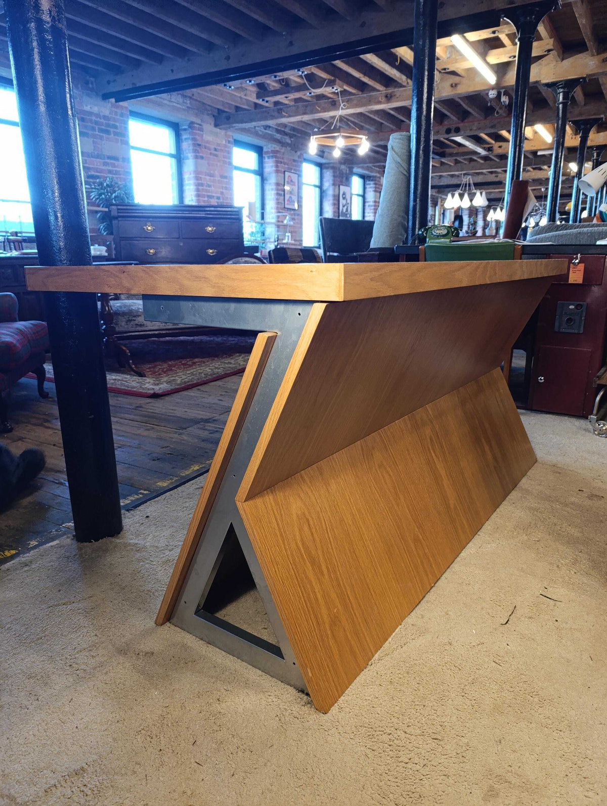 Fray Design Bespoke Oak and Steel Executive Desk, 150 cm — photograph 13