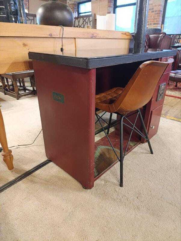 BUSMC Industrial Control Desk with Later Glass Top — photograph 5