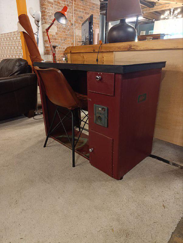 BUSMC Industrial Control Desk with Later Glass Top — photograph 1