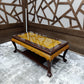 Chinoiserie Coffee Table with Carved Relief Panel — photograph 4