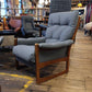 Cintique Easy Chair in Grey Wool-Blend Upholstery, 1950s — photograph 1