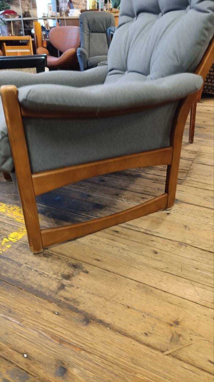 Cintique Easy Chair in Grey Wool-Blend Upholstery, 1950s — photograph 5