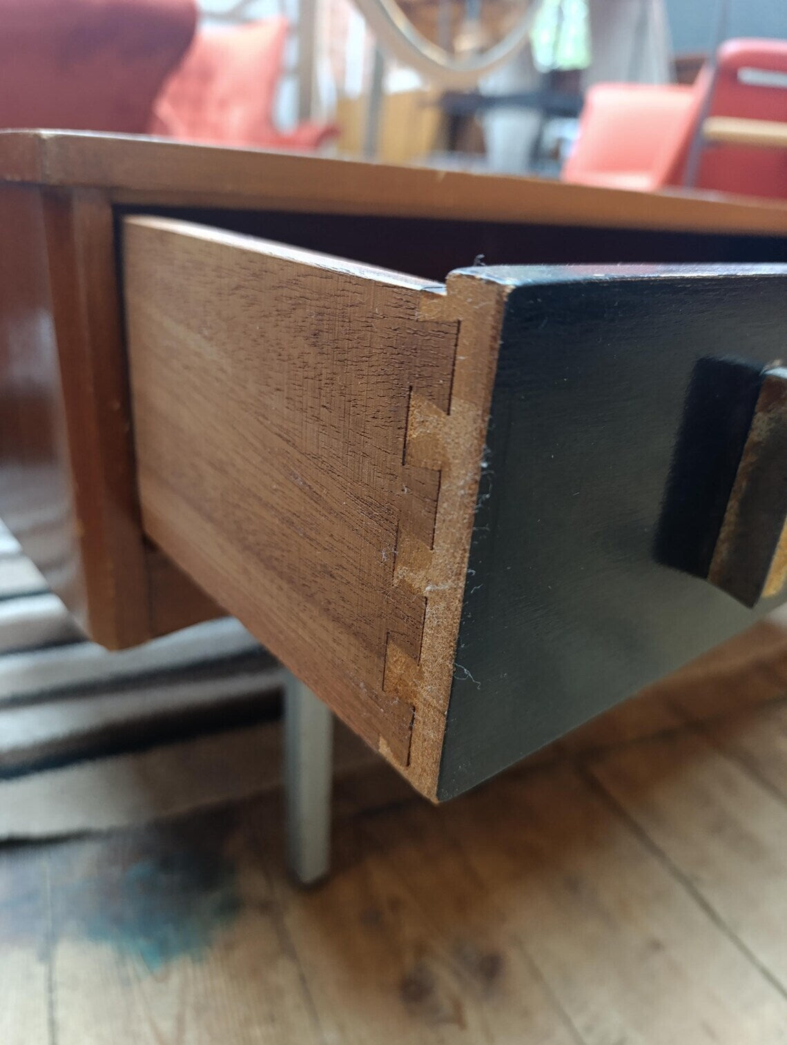 Lebus Teak and Ebonised Two-Drawer Chest, early 1960s — photograph 7