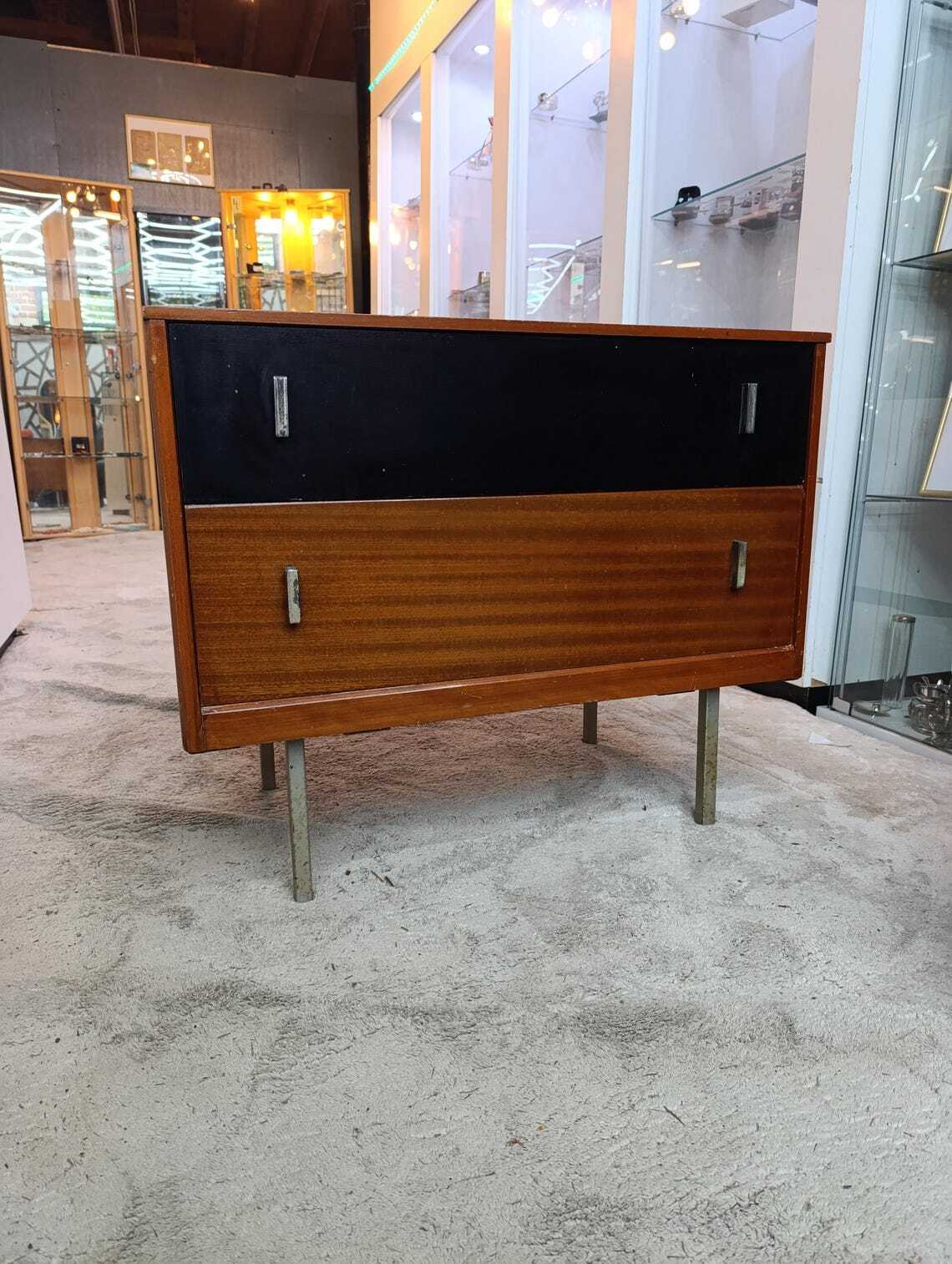 Lebus Teak and Ebonised Two-Drawer Chest, early 1960s — photograph 2