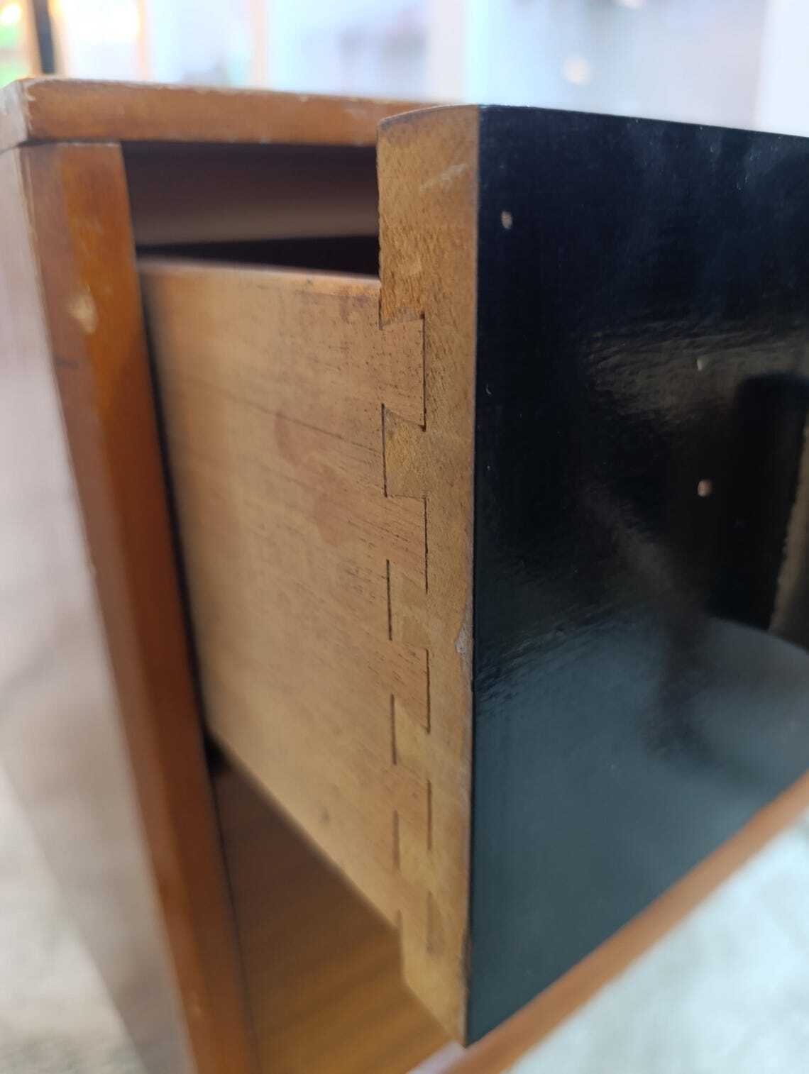 Lebus Teak and Ebonised Two-Drawer Chest, early 1960s — photograph 5