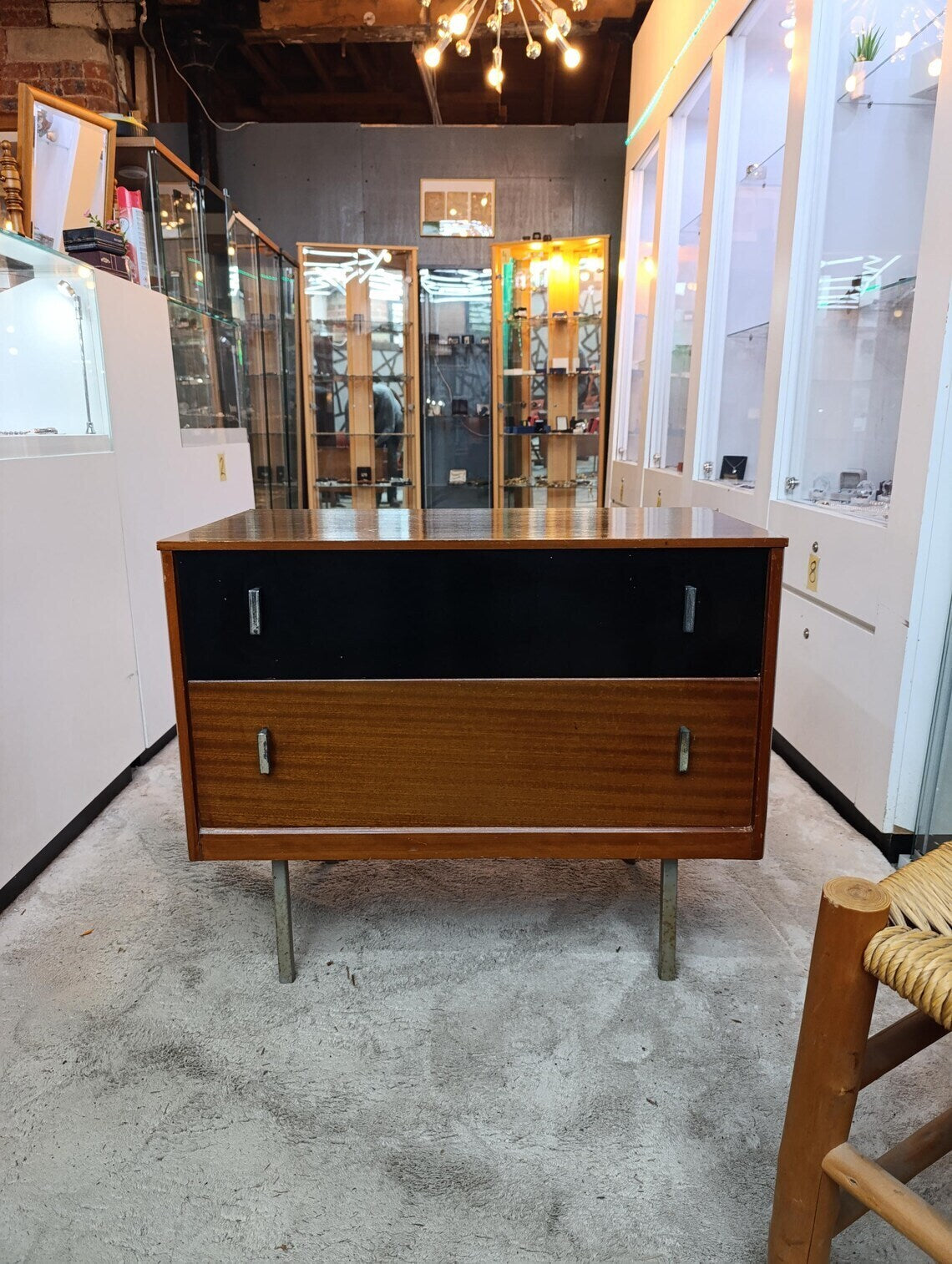 Lebus Teak and Ebonised Two-Drawer Chest, early 1960s — photograph 3