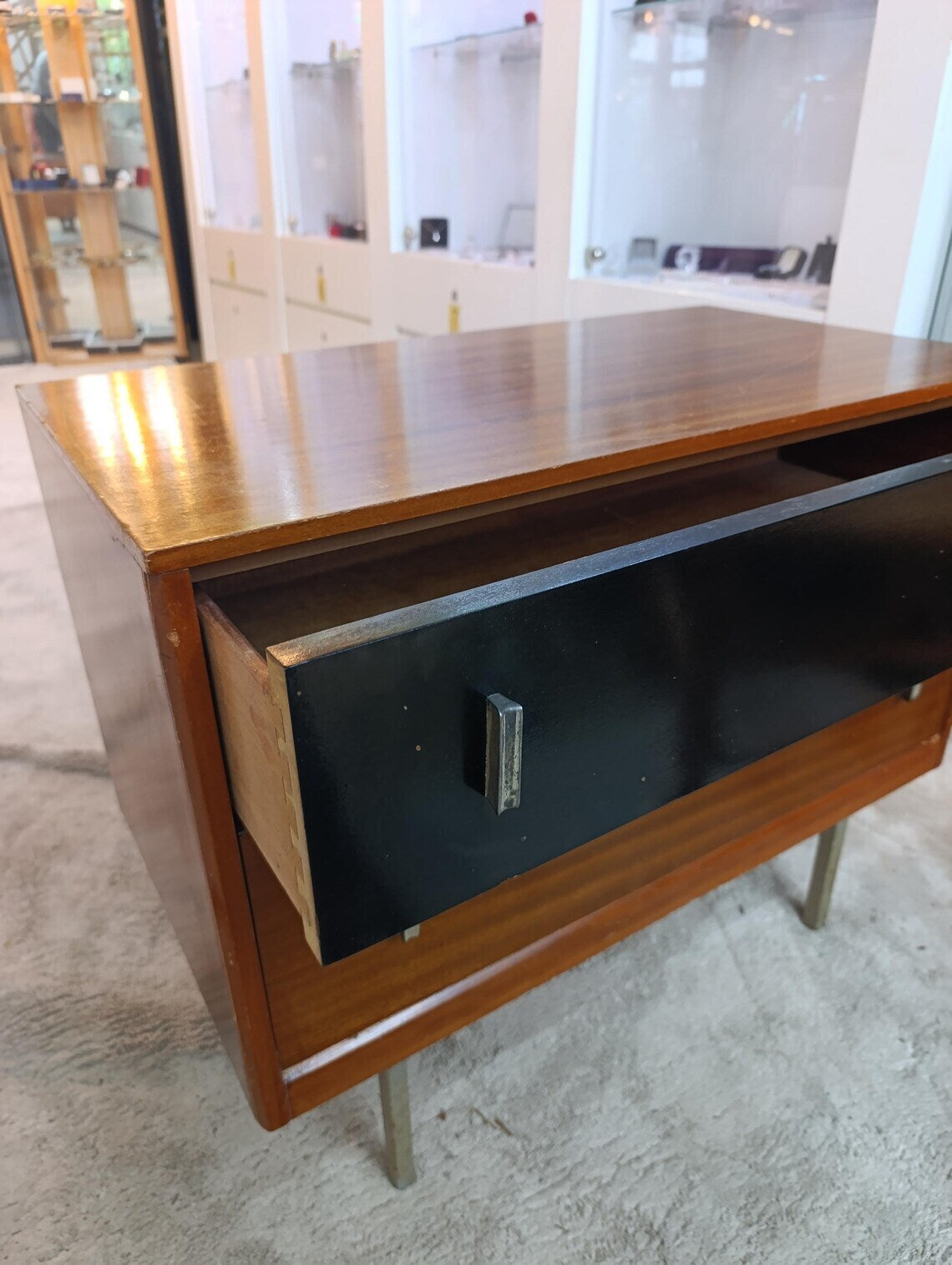 Lebus Teak and Ebonised Two-Drawer Chest, early 1960s — photograph 4