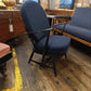 Ercol Armchair by Lucian Ercolani in Blue Bouclé, 1950s — photograph 3