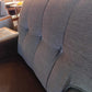 G Plan Vintage Agatha Armchair in Blue Fabric and Walnut — photograph 11