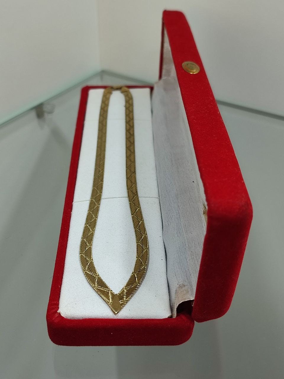 Italian 9ct Gold Herringbone Necklace (Vintage)