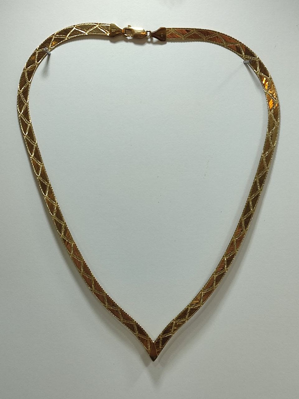 Italian 9ct Gold Herringbone Necklace (Vintage)