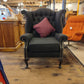 Newly Upholstered Chesterfield Queen Anne Chair (Three Available)