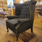 Newly Upholstered Chesterfield Queen Anne Chair (Three Available)