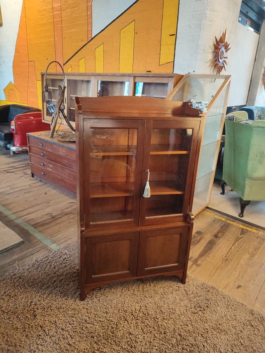 Early 20th Century Glazed Library Bookcase (Compact)