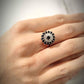 Exquisite 18ct Gold Sapphire and Diamond Cluster Ring | Vintage 1971 | Stunning Craftsmanship