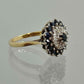 Exquisite 18ct Gold Sapphire and Diamond Cluster Ring | Vintage 1971 | Stunning Craftsmanship