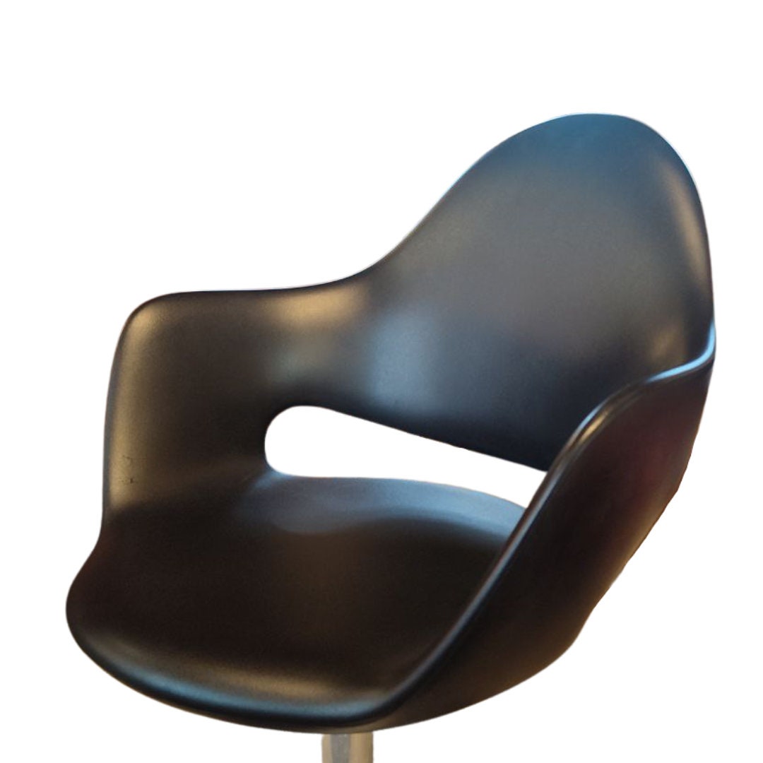 Vintage Italian Designer Tulip Chairs by Fabio di Bartolomei - Distinctive Black Swivel Seating for Modern Interiors